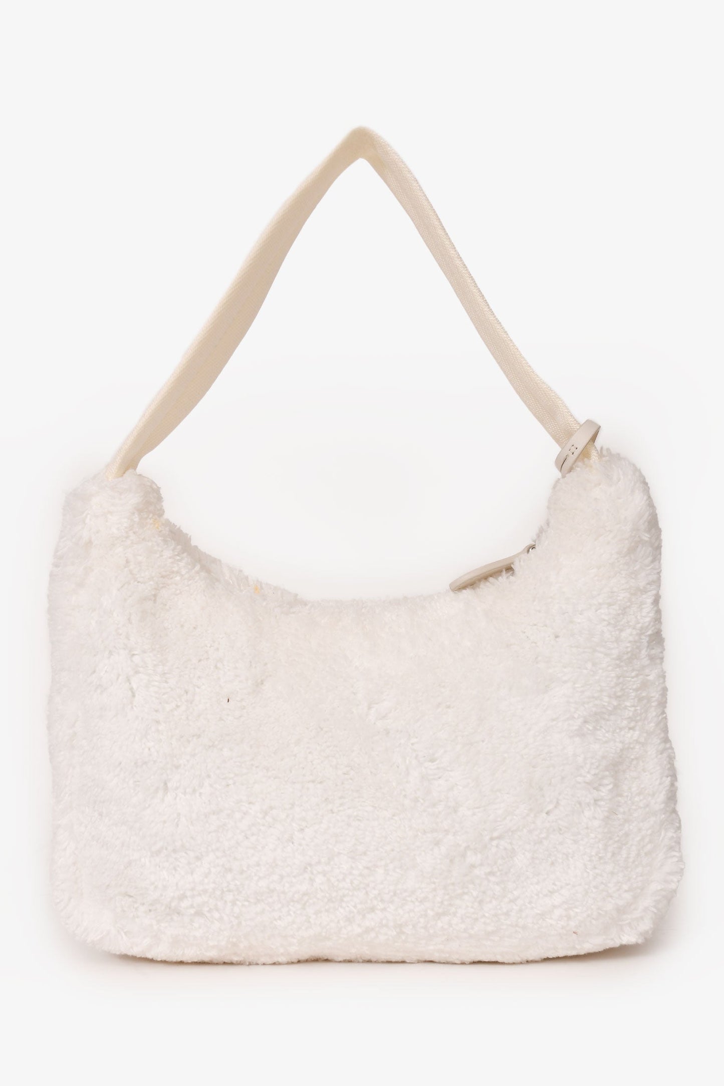 Prada White Terry Cloth Re-Edition 2000 Shoulder Bag