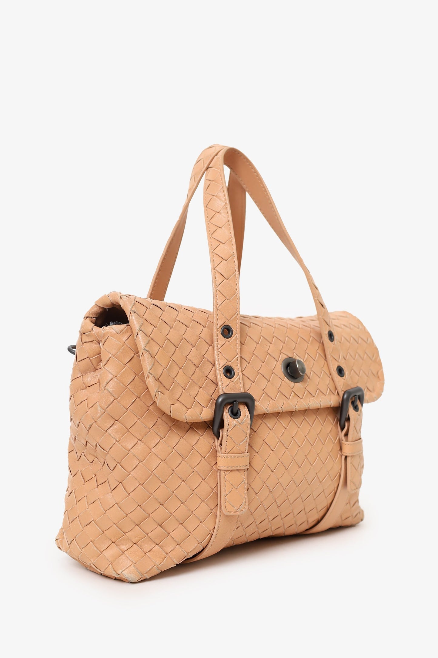 Bottega Veneta Pink Intrecciato Leather 2way Bag Leather Shoulder Bag With Strap