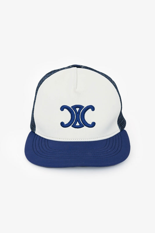 Celine Blue/White Logo Baseball Hat Size S