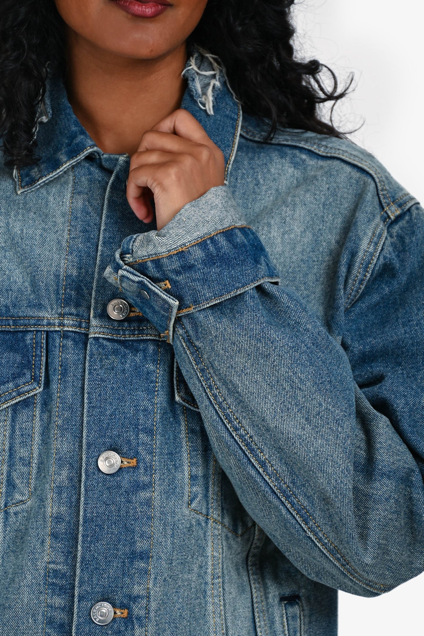 Balenciaga 2017 Denim Blue Campaign Logo Jacket Size 48