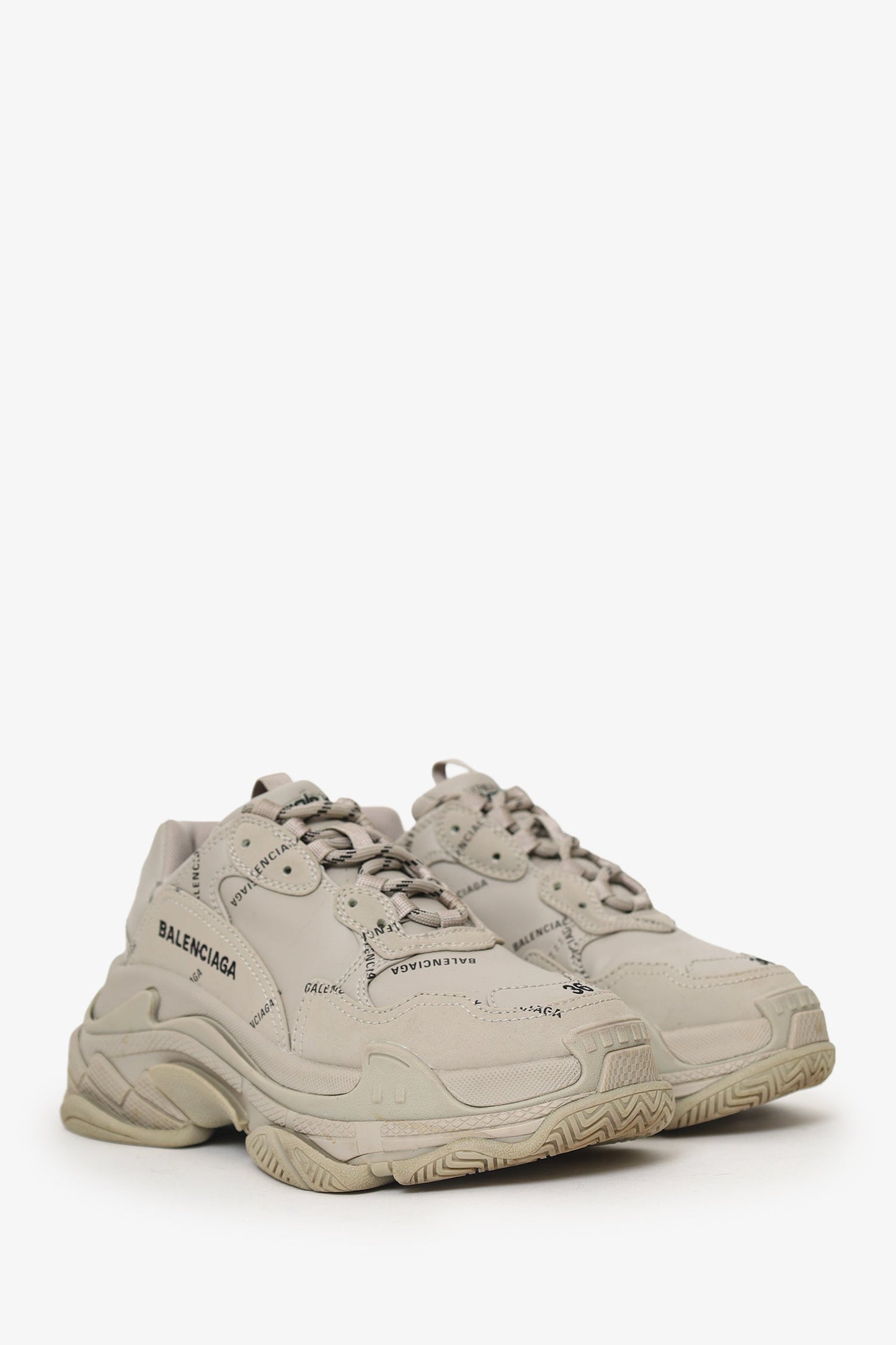 Balenciaga Grey Triple S Sneaker Size 6