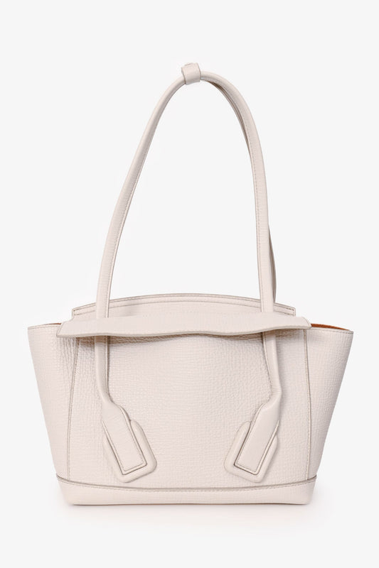 Bottega Veneta White Leather Mini Acro Top Handle