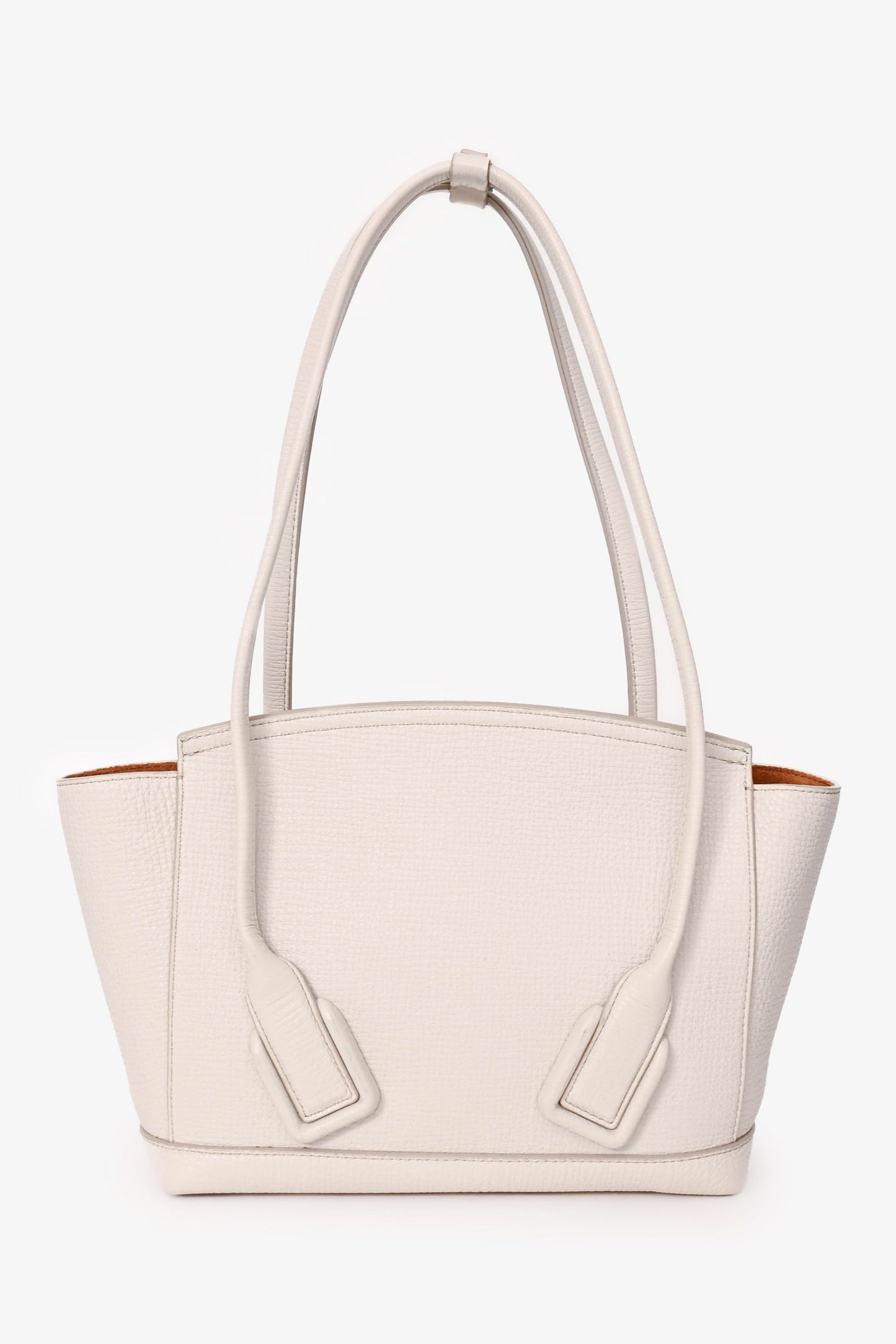 Bottega Veneta White Leather Mini Acro Top Handle