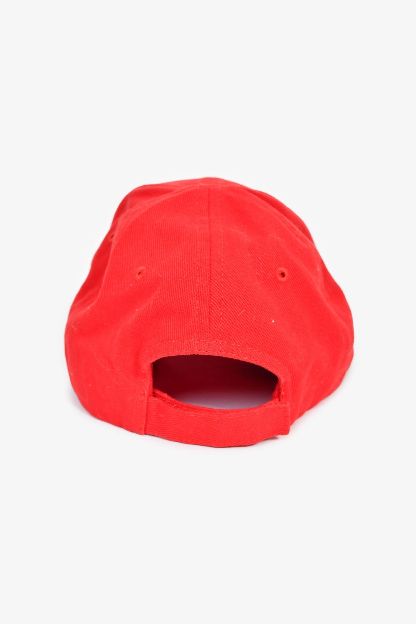 Balenciaga Red Cotton Logo Baseball Cap Size L