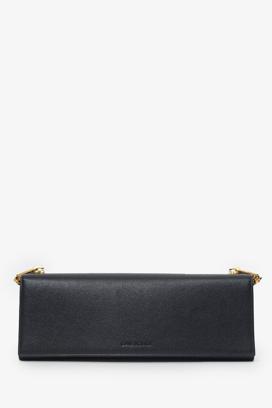 Balenciaga Black Envelope Clutch With Chain