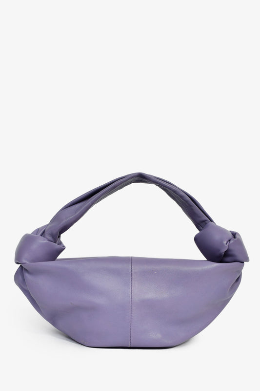 Bottega Veneta Lilac Leather Mini Double Knot Top Handle Bag