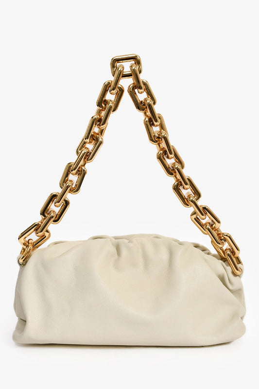 Bottega Veneta Beige Chain Pouch Bag