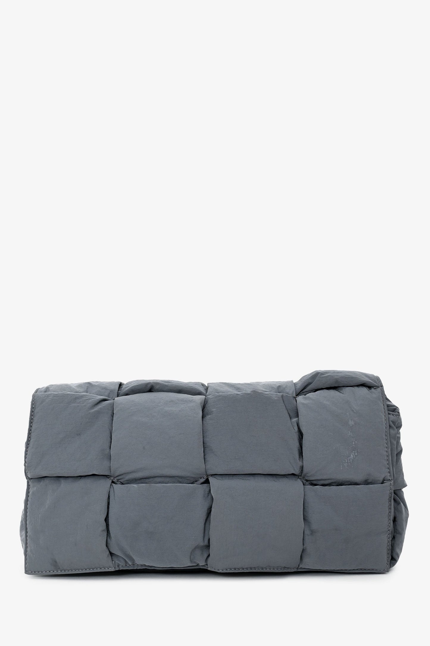 Bottega Veneta Grey Padded Intreccio-Woven Nylon Crossbody Bag