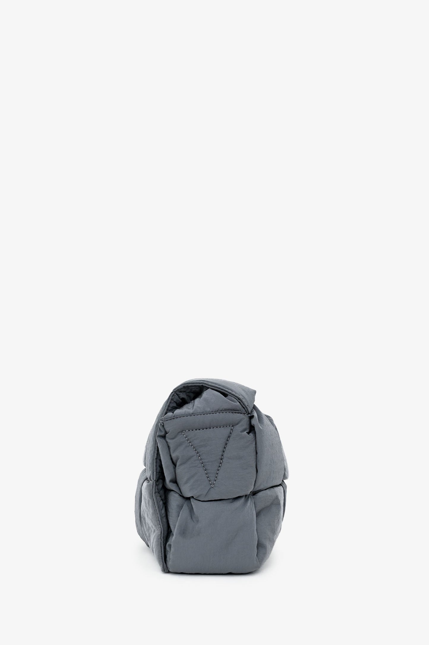 Bottega Veneta Grey Padded Intreccio-Woven Nylon Crossbody Bag