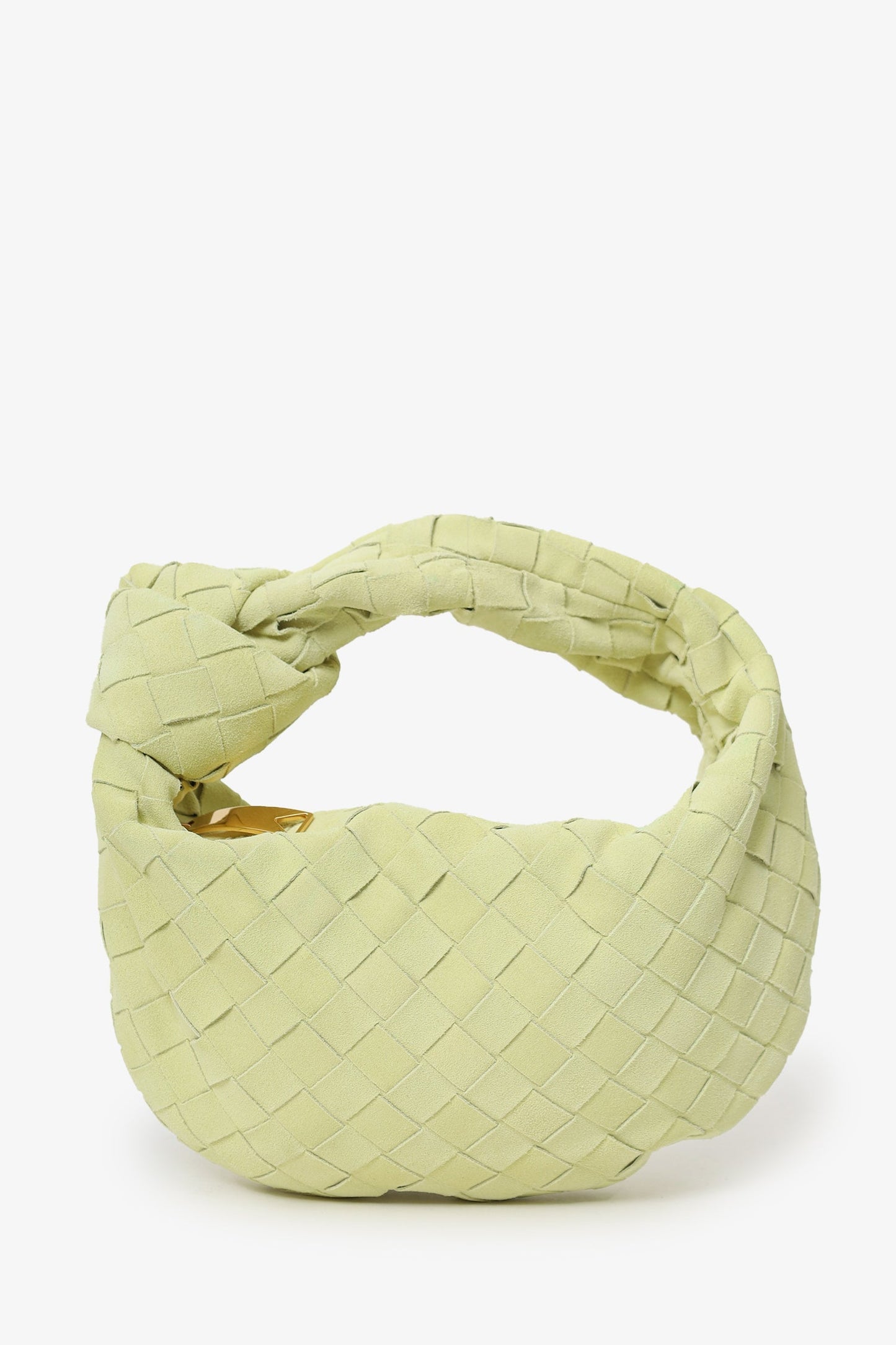 Bottega Veneta Yellow Intrecciato Suede Leather Mini Jodie