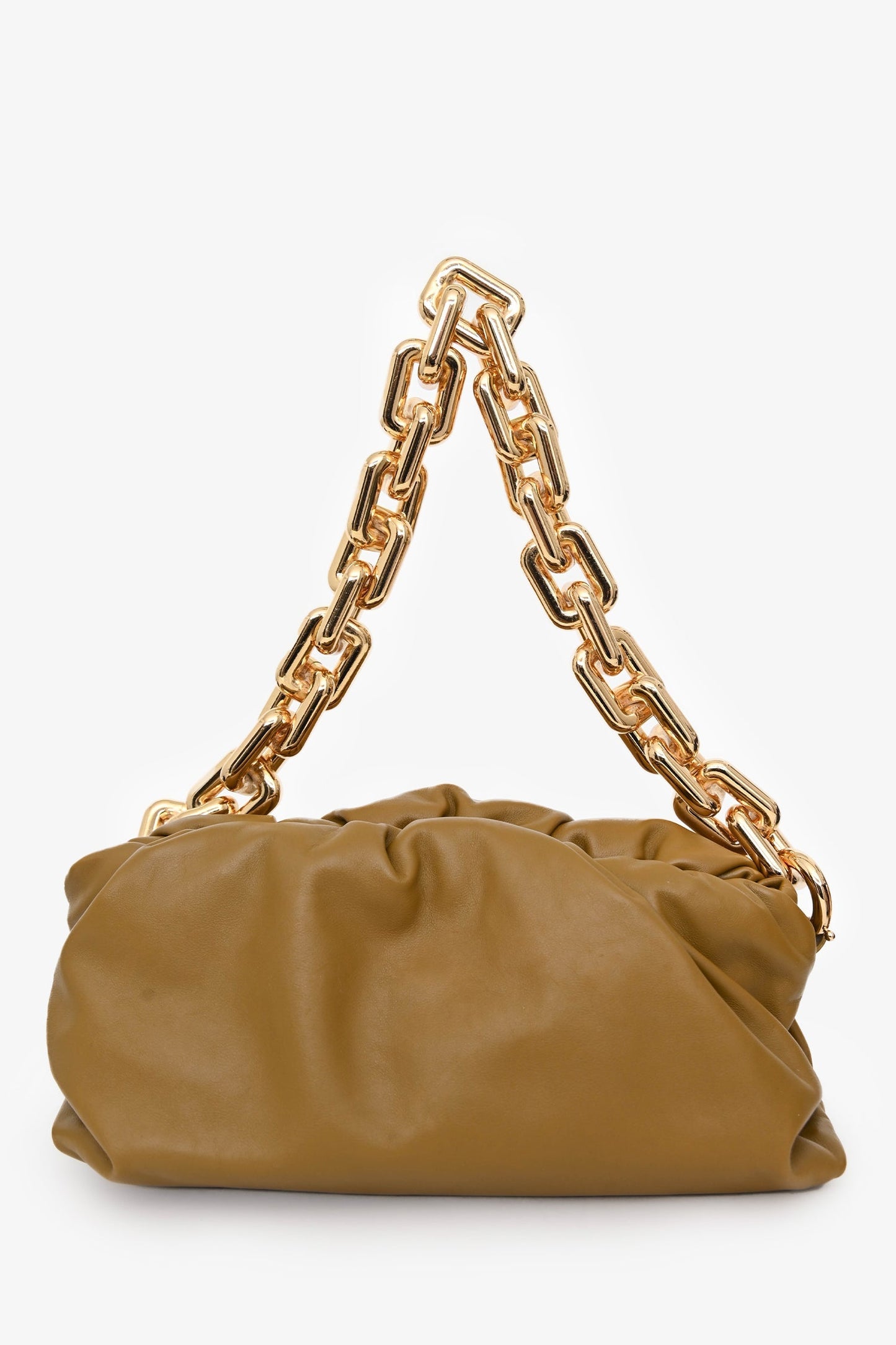 Bottega Veneta Brown Leather Chain Pouch