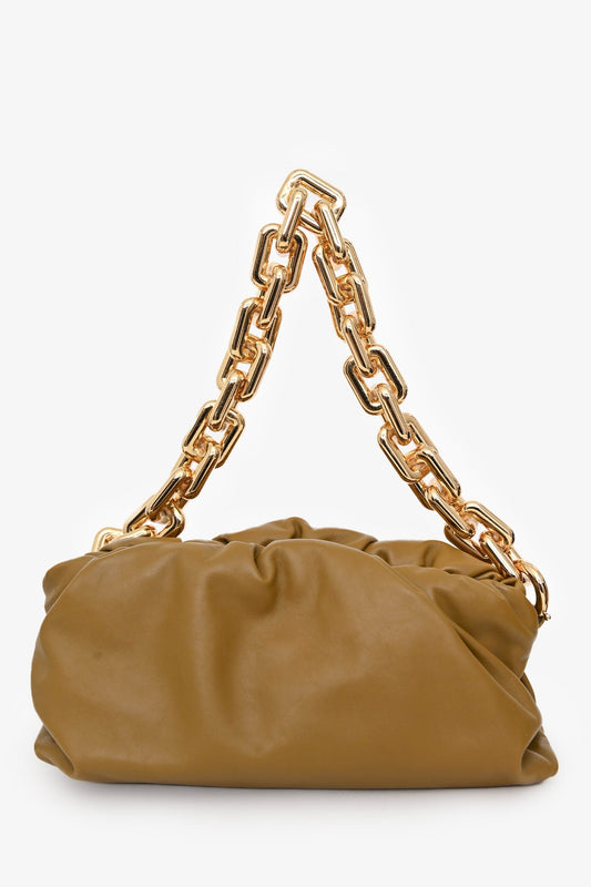 Bottega Veneta Brown Leather Chain Pouch