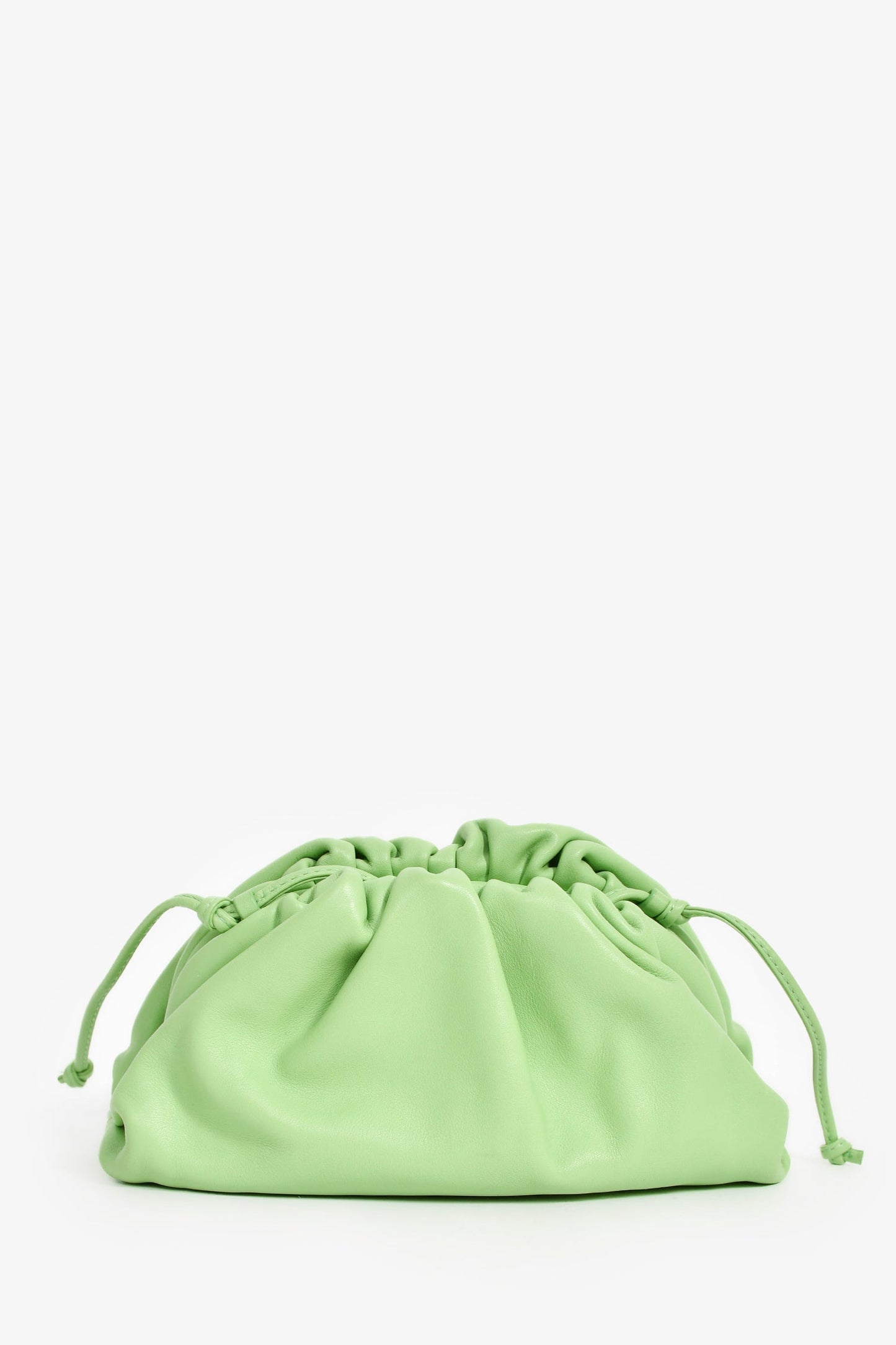 Bottega Veneta Green Leather Mini Pouch