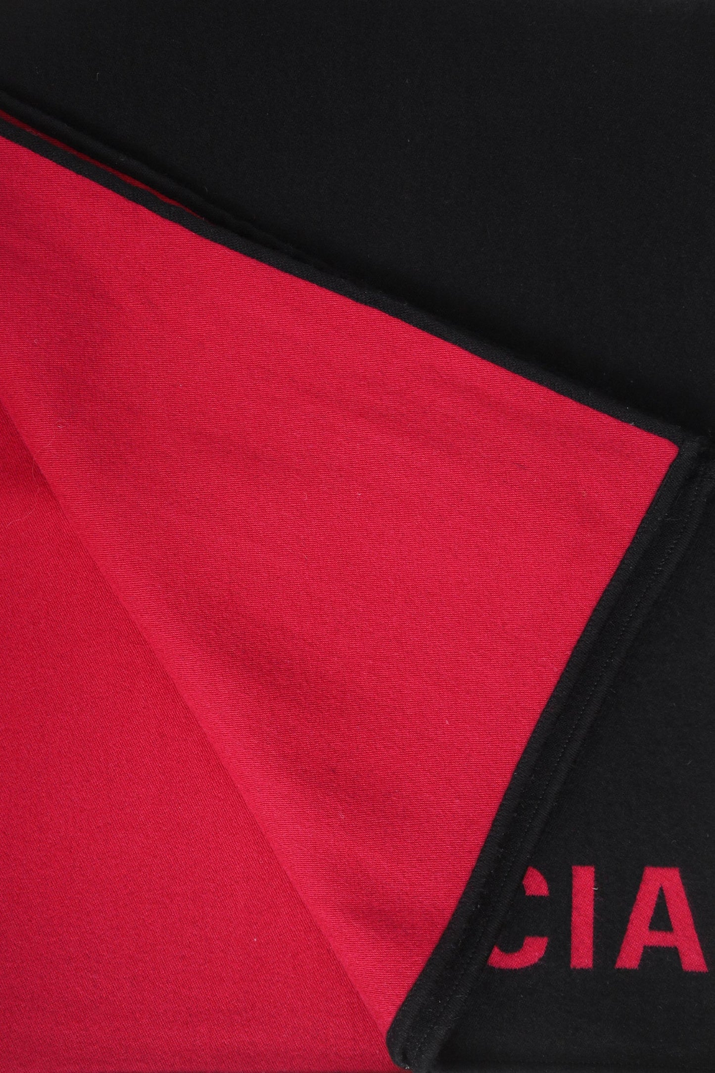 Balenciaga Black/Pink Wool/Silk Logo Print Scarf Shawl