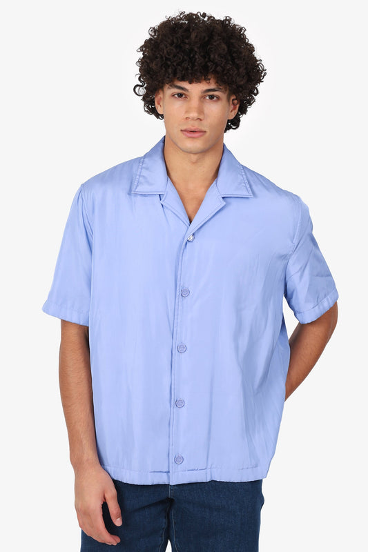 Bottega Veneta Blue Short Sleeve Car Print Shirt Size 52 Mens