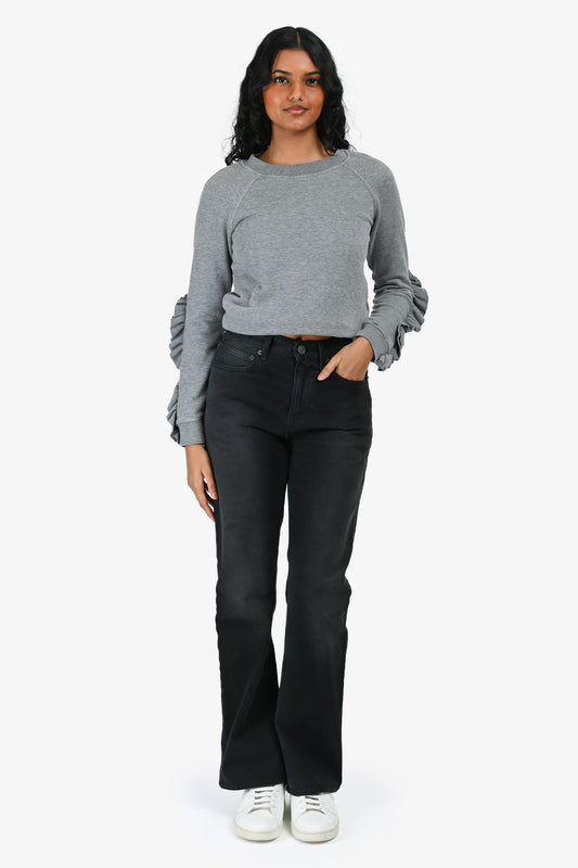 Balenciaga Unisex Black Denim Wide Leg Jeans Size XS