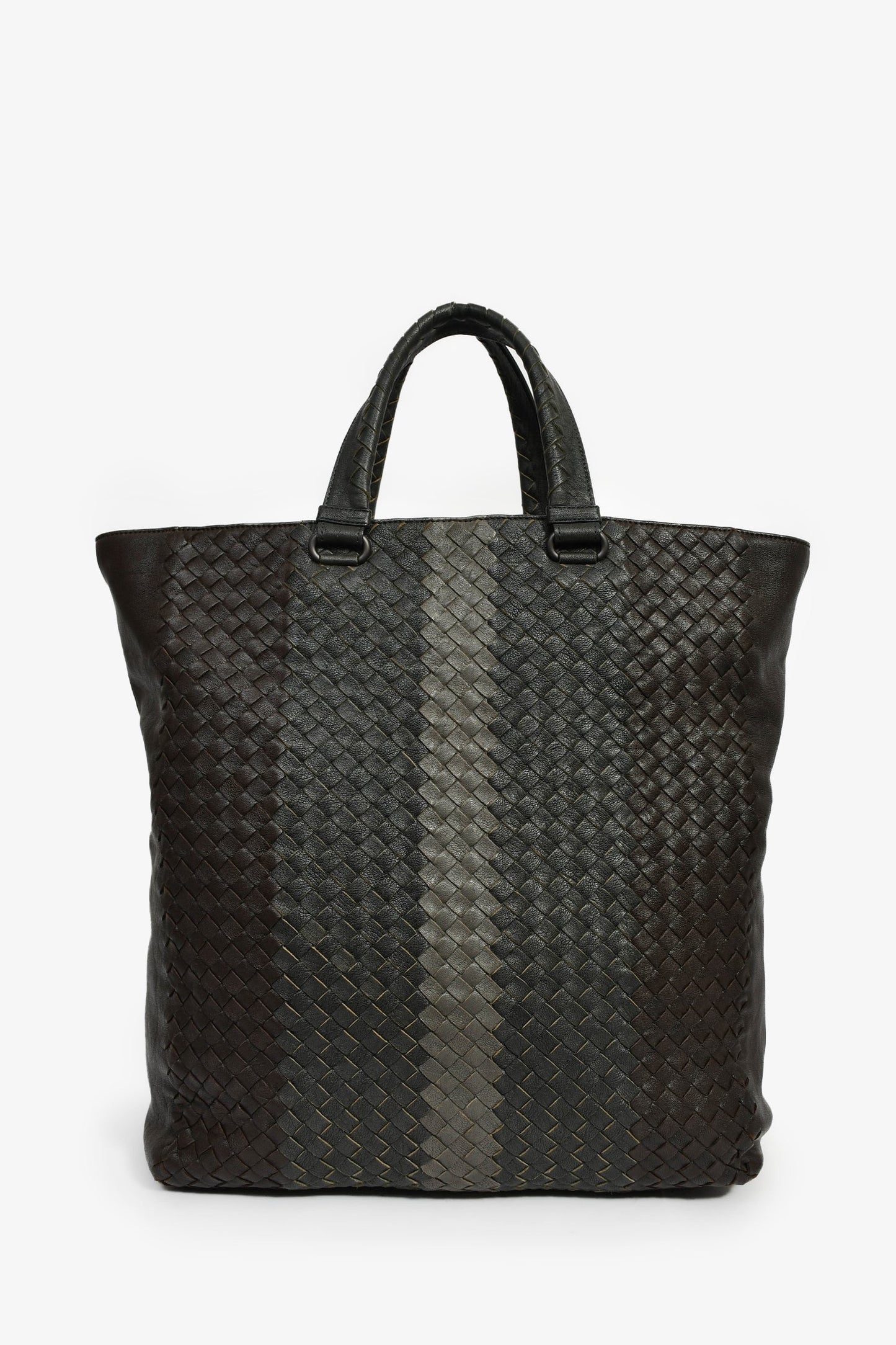 Bottega Veneta Black Intrecciato Leather Top Handle Tote Bag With Strap