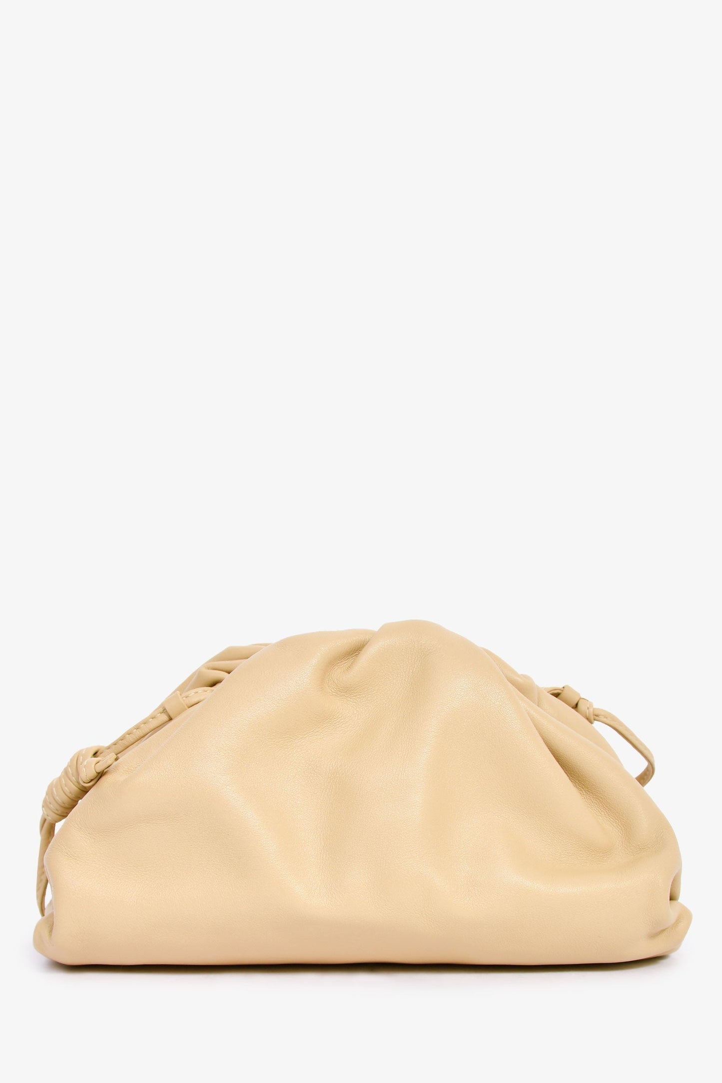 Bottega Veneta Beige Leather Mini Pouch Bag