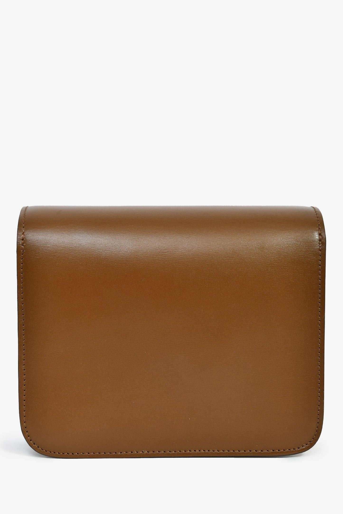 Celine Brown Leather Small Box Crossbody Bag