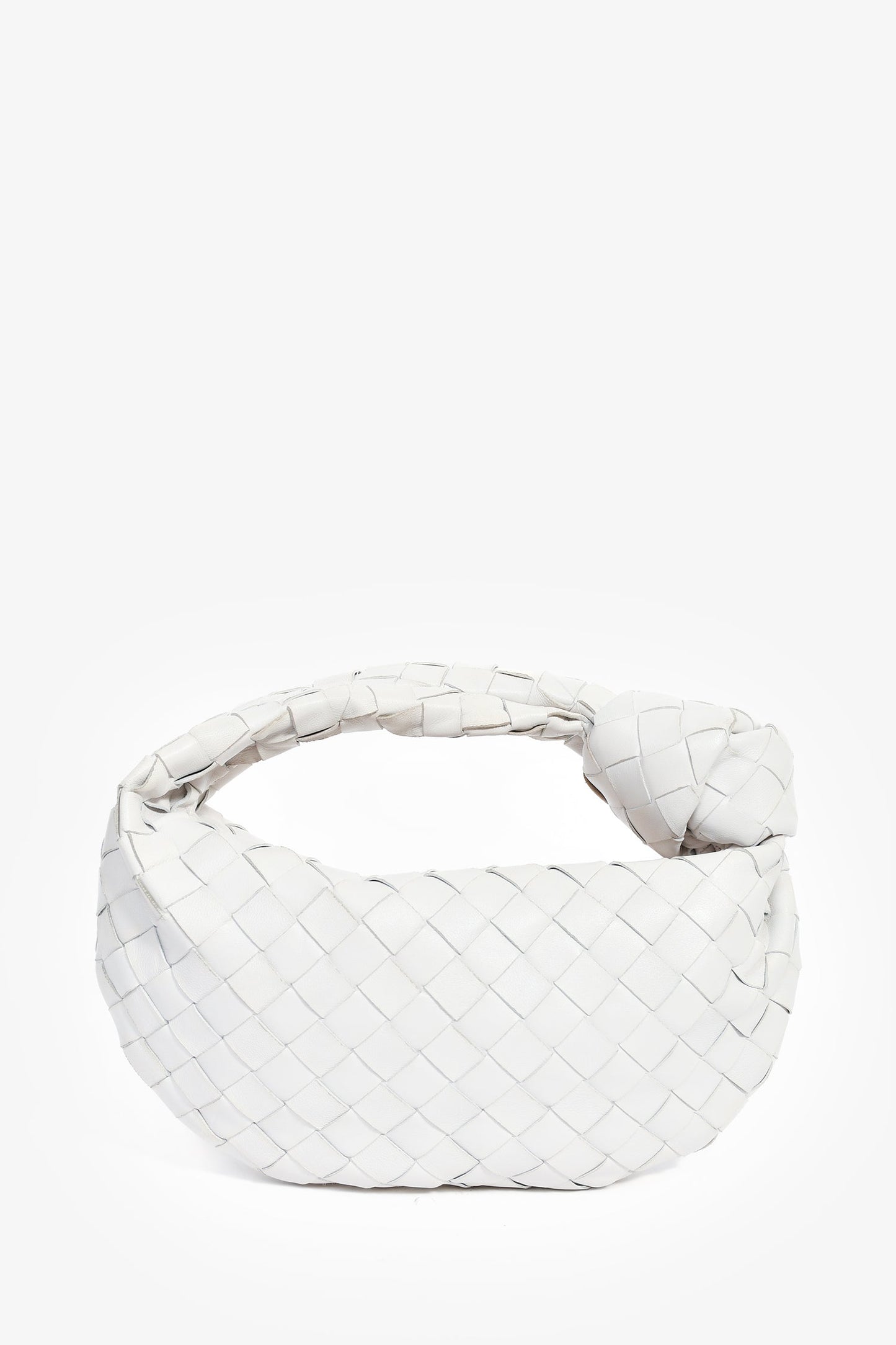 Bottega Veneta White Intrecciato Mini Jodie Bag