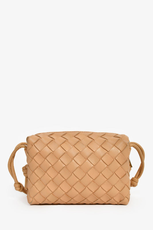 Bottega Veneta Beige Intrecciato Leather Mini Loop Camera Bag