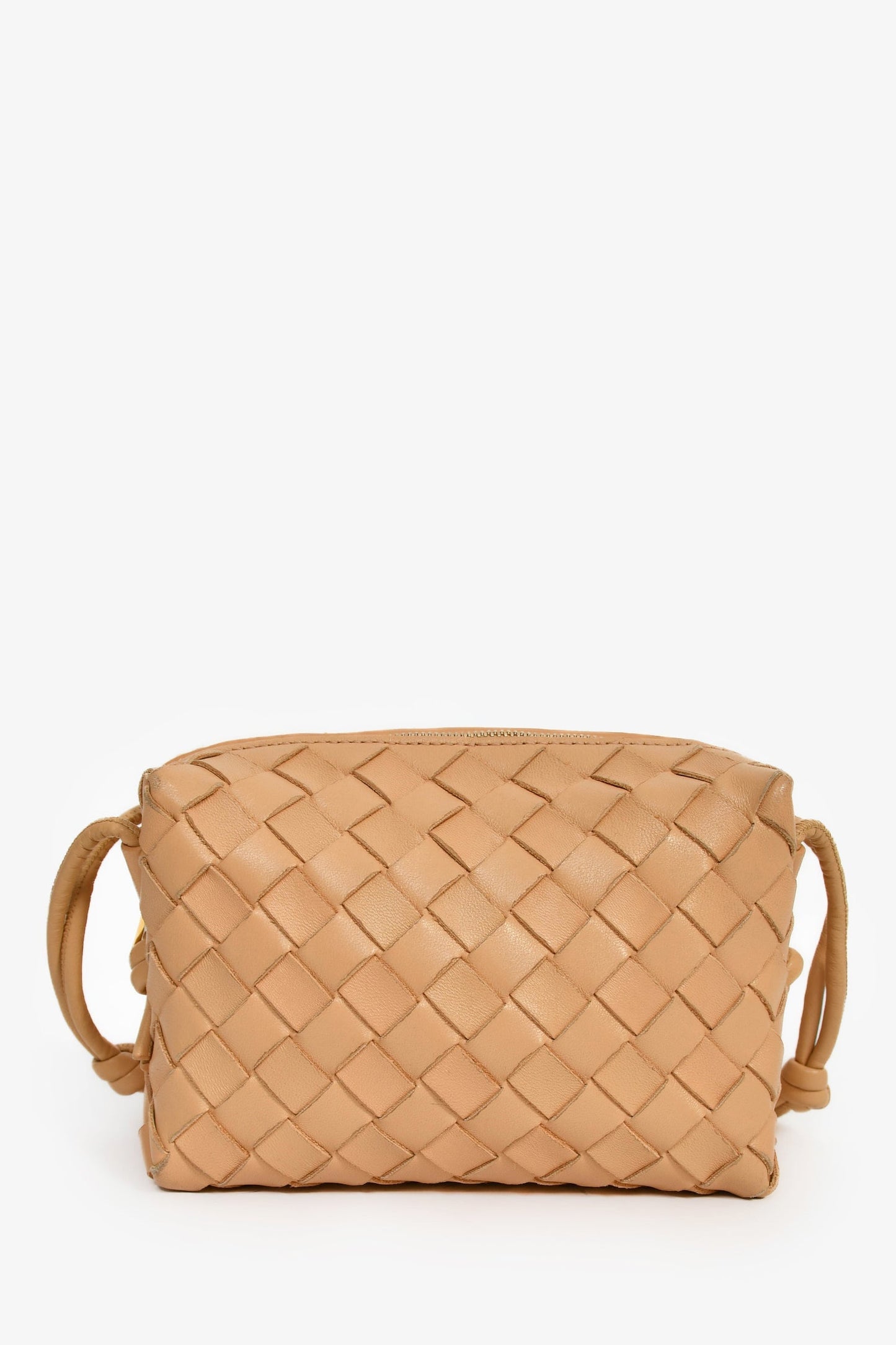 Bottega Veneta Beige Intrecciato Leather Mini Loop Camera Bag