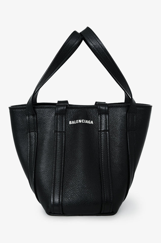 Balenciaga Black Grained Everyday XS North-South Shoulder Tote Bag