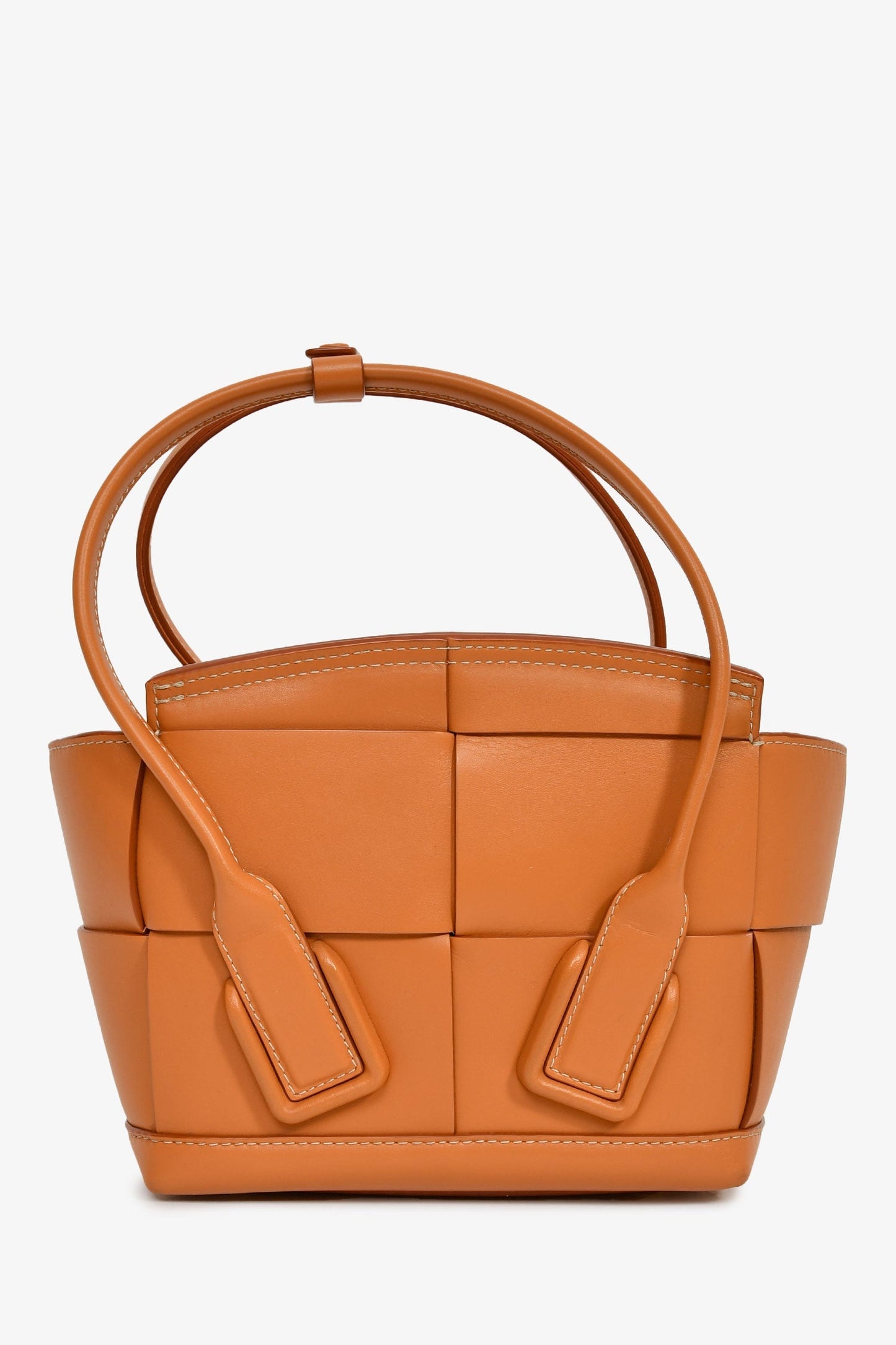 Bottega Veneta Brown Leather Intrecciato Acro Crossbody