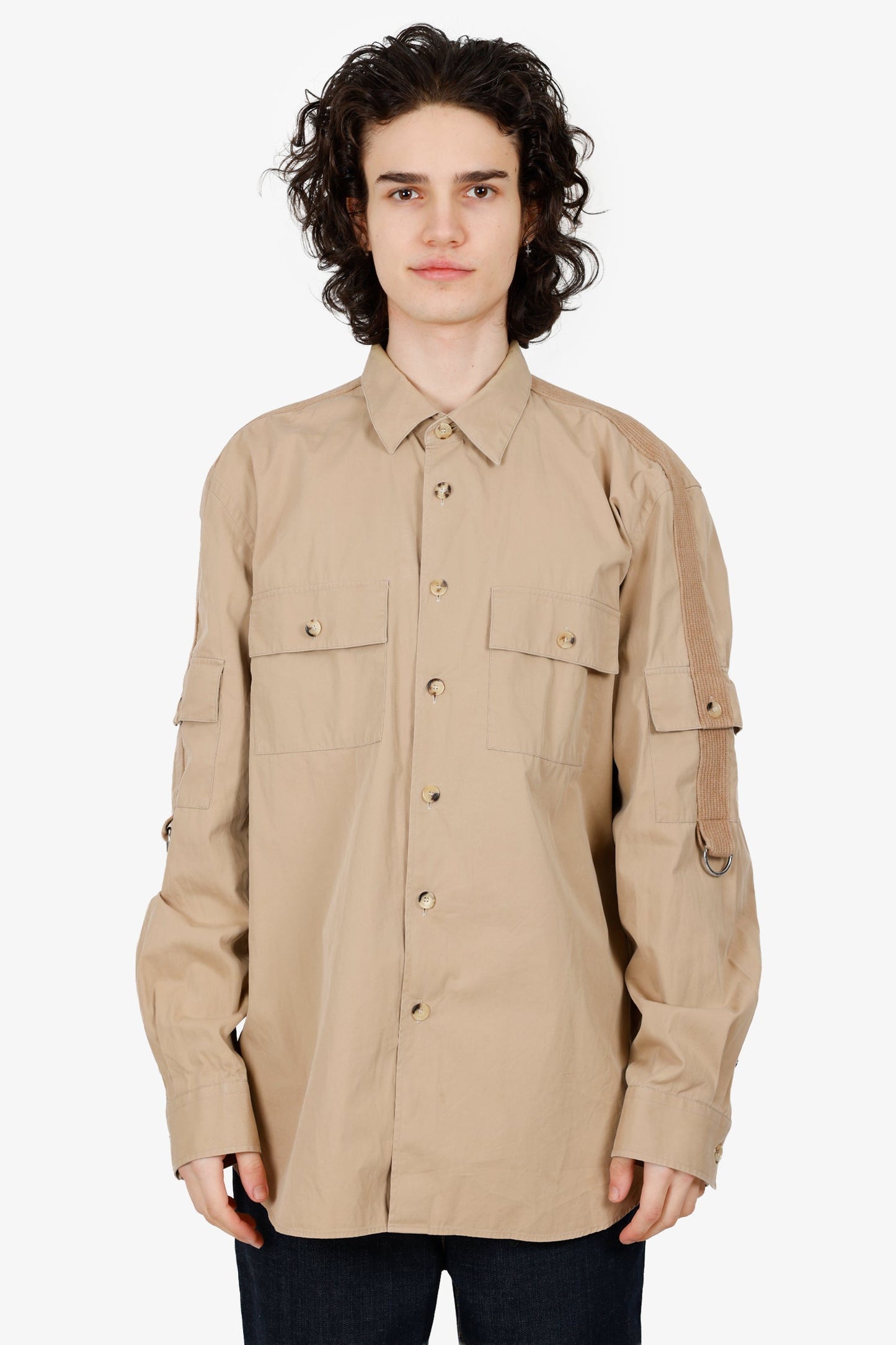 Burberry Tan Crawford Button Down Shirt Size XXL Mens