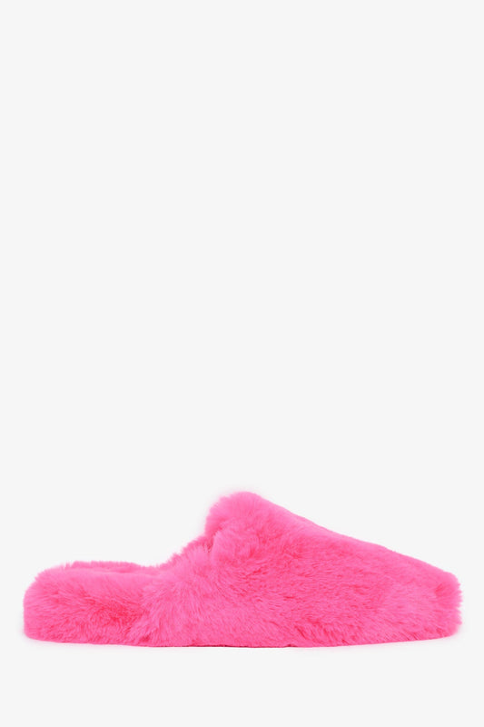 Balenciaga Pink Faux Fur Teddy Mules Size 40 Mens