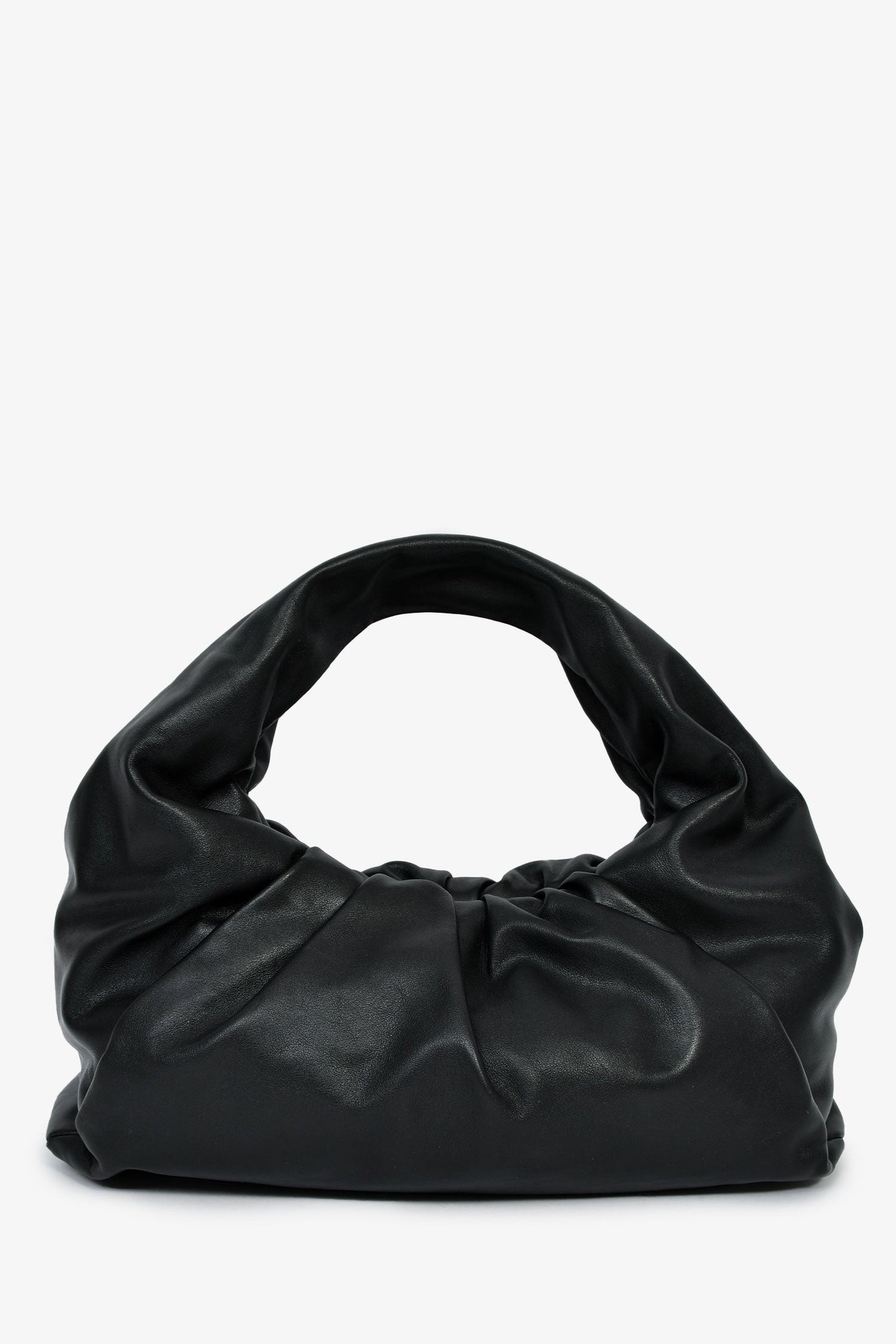 Bottega Veneta Black Leather Shoulder Pouch