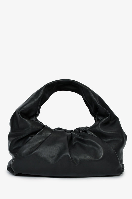 Bottega Veneta Black Leather Shoulder Pouch