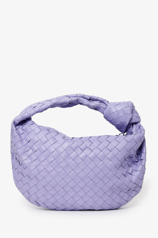 Bottega Veneta Purple Intrecciato Leather Teen Jodie Shoulder Bag