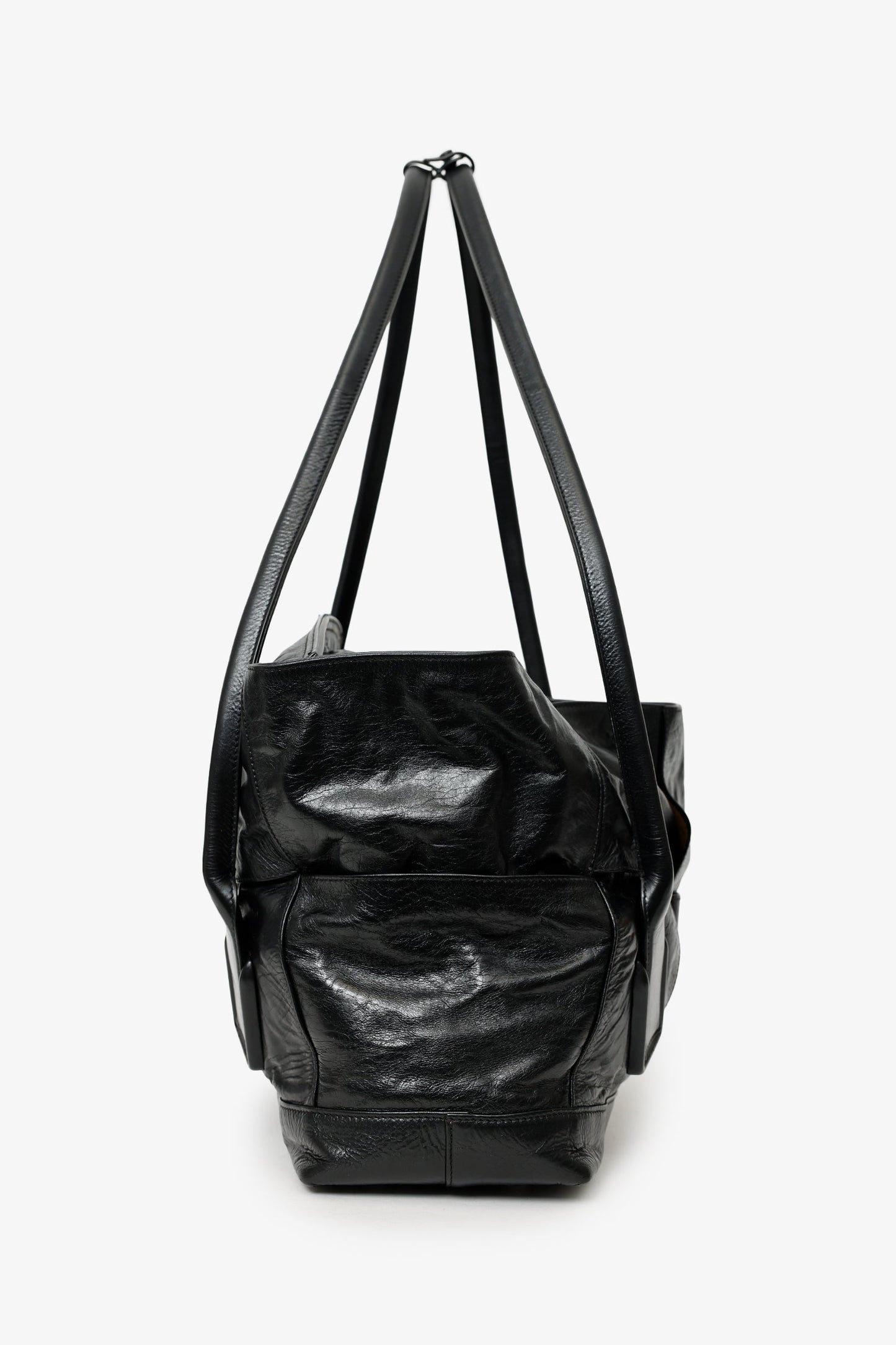 Bottega Veneta Black Maxi Intrecciato Leather Large Arco Slouch Bag