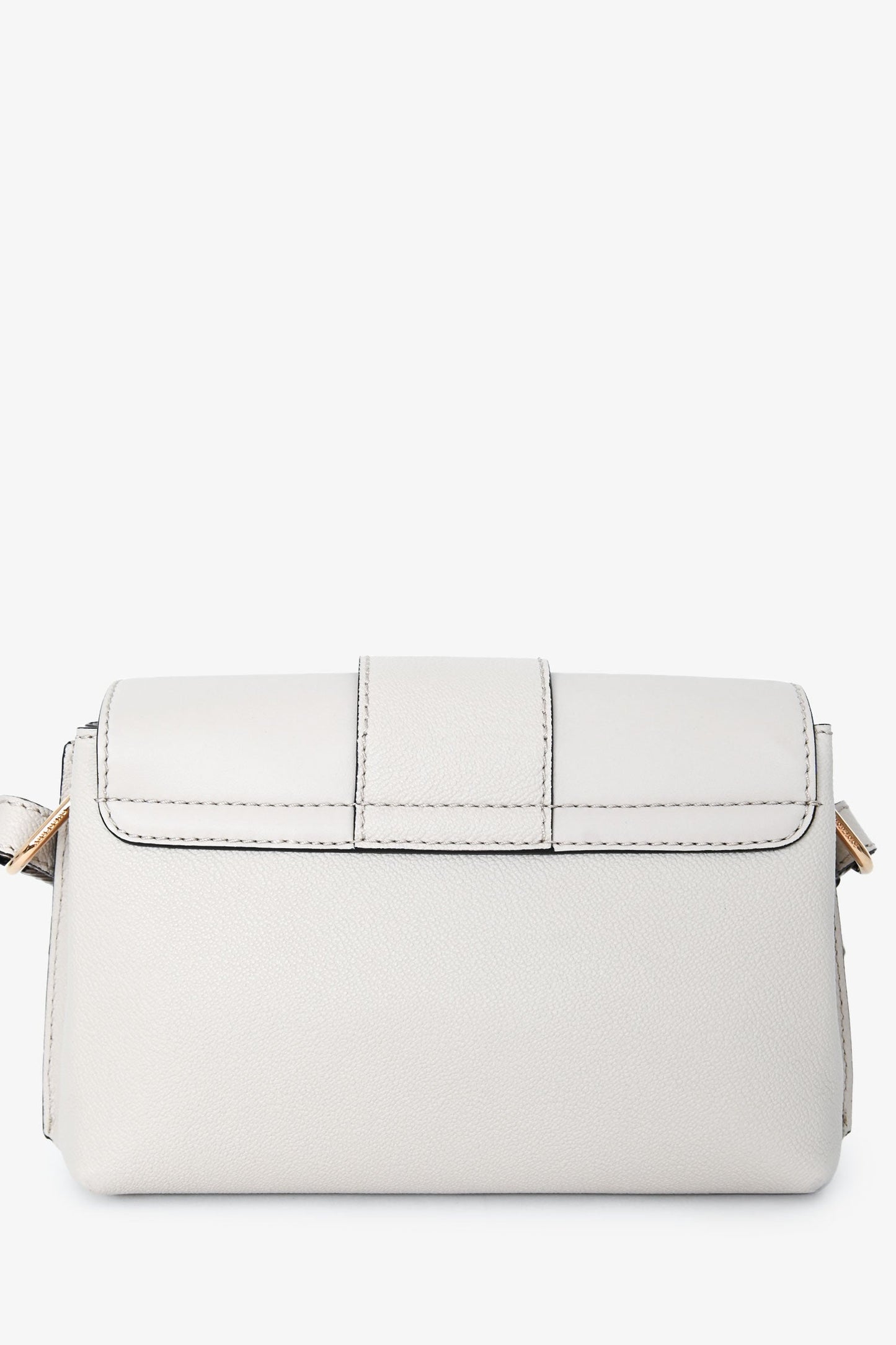 Burberry White Leather Buckle Crossbody Bag