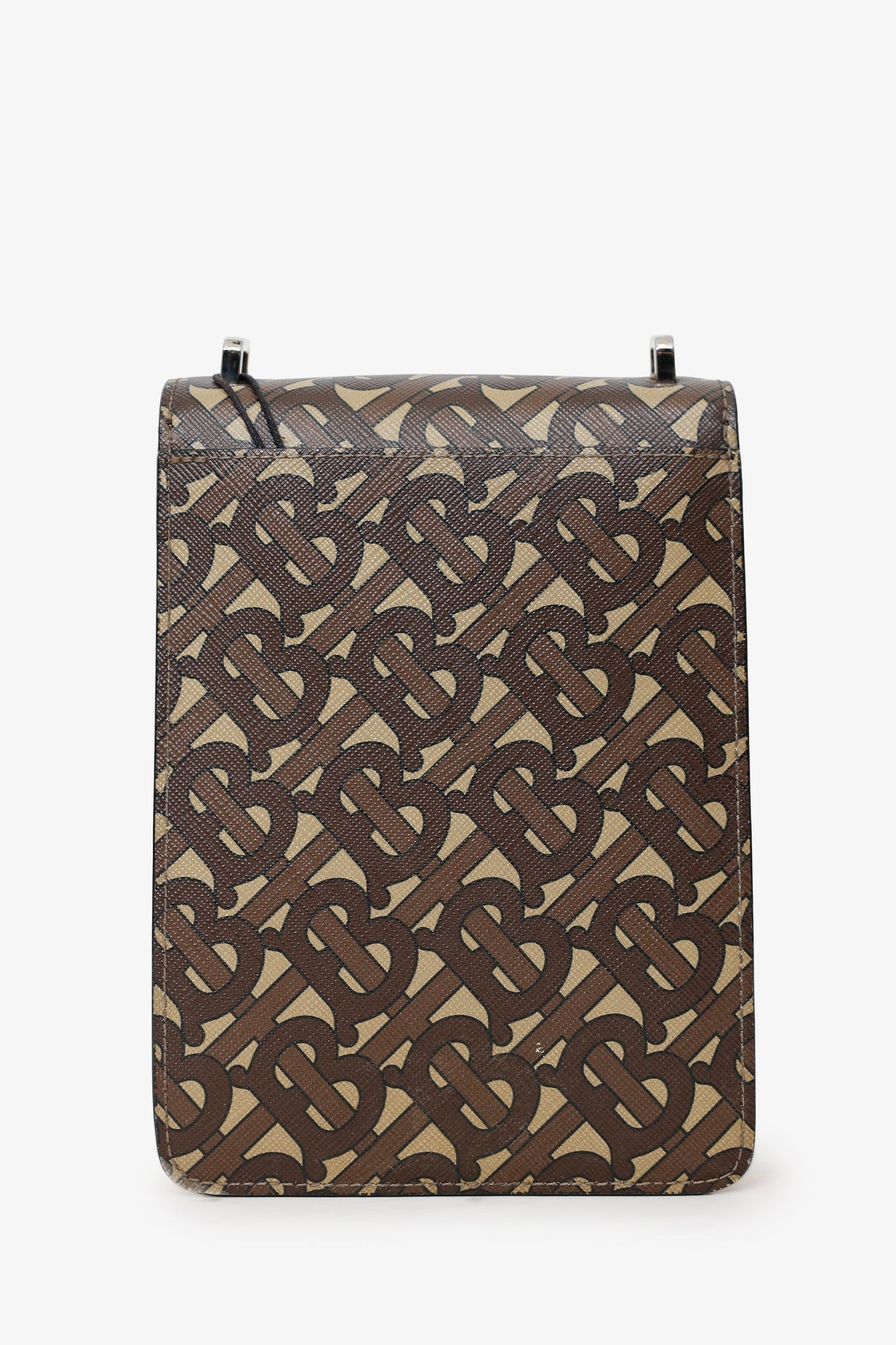 Burberry Brown TB Monogram Print E-Canvas Robin Bag