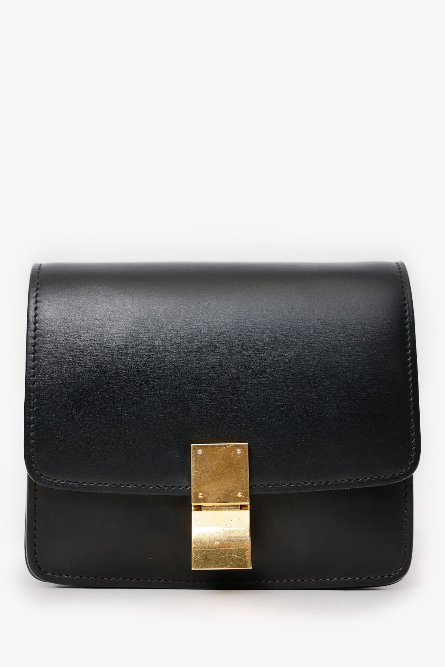Celine Black Leather Small Crossbody Box Bag