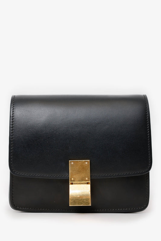 Celine Black Leather Small Crossbody Box Bag