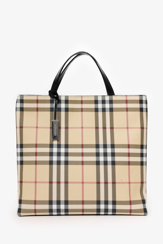 Burberry Nova Check Top Handle Tote