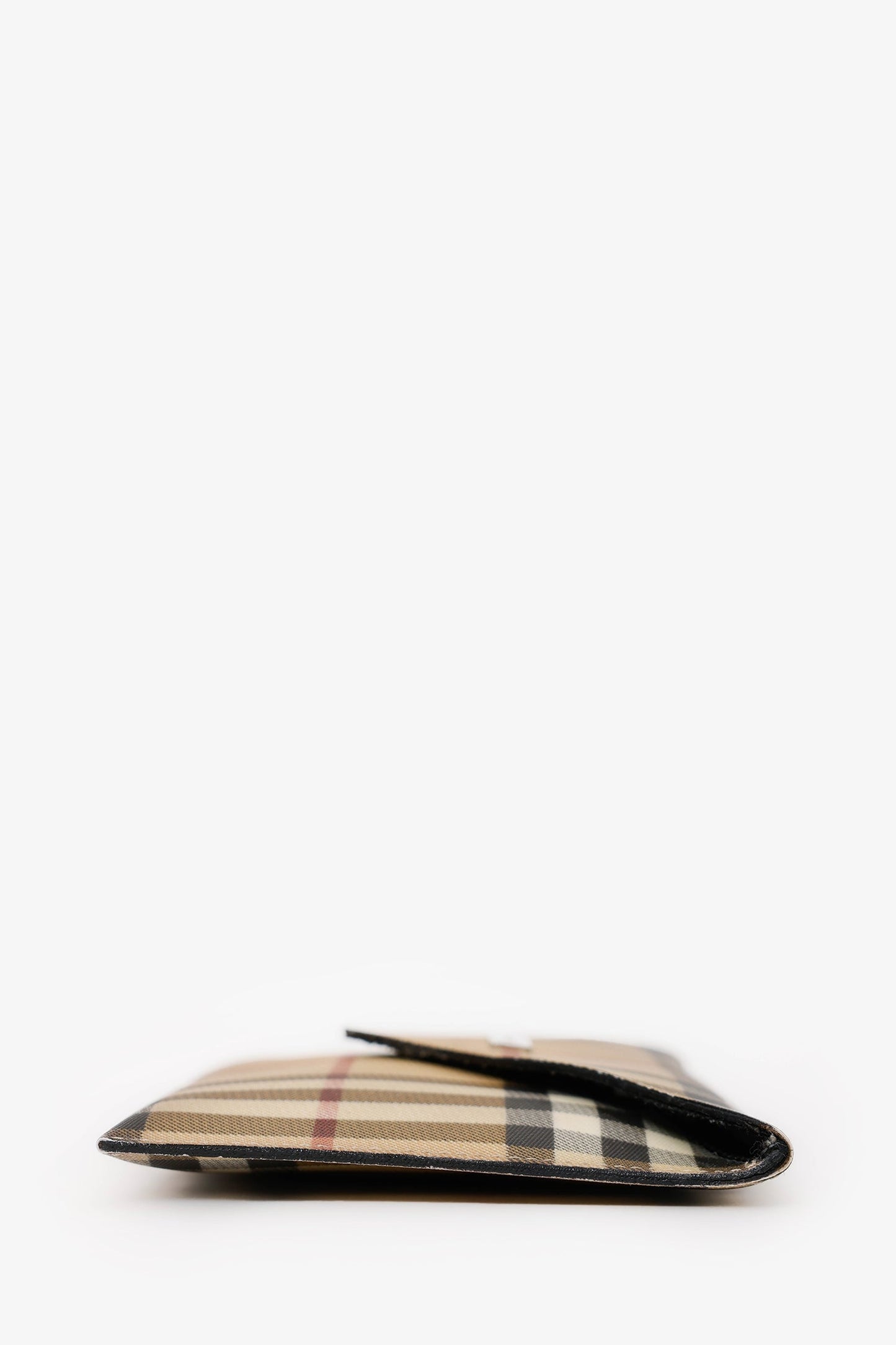 Burberry Nova Check Canvas Envelope Clutch Wallet
