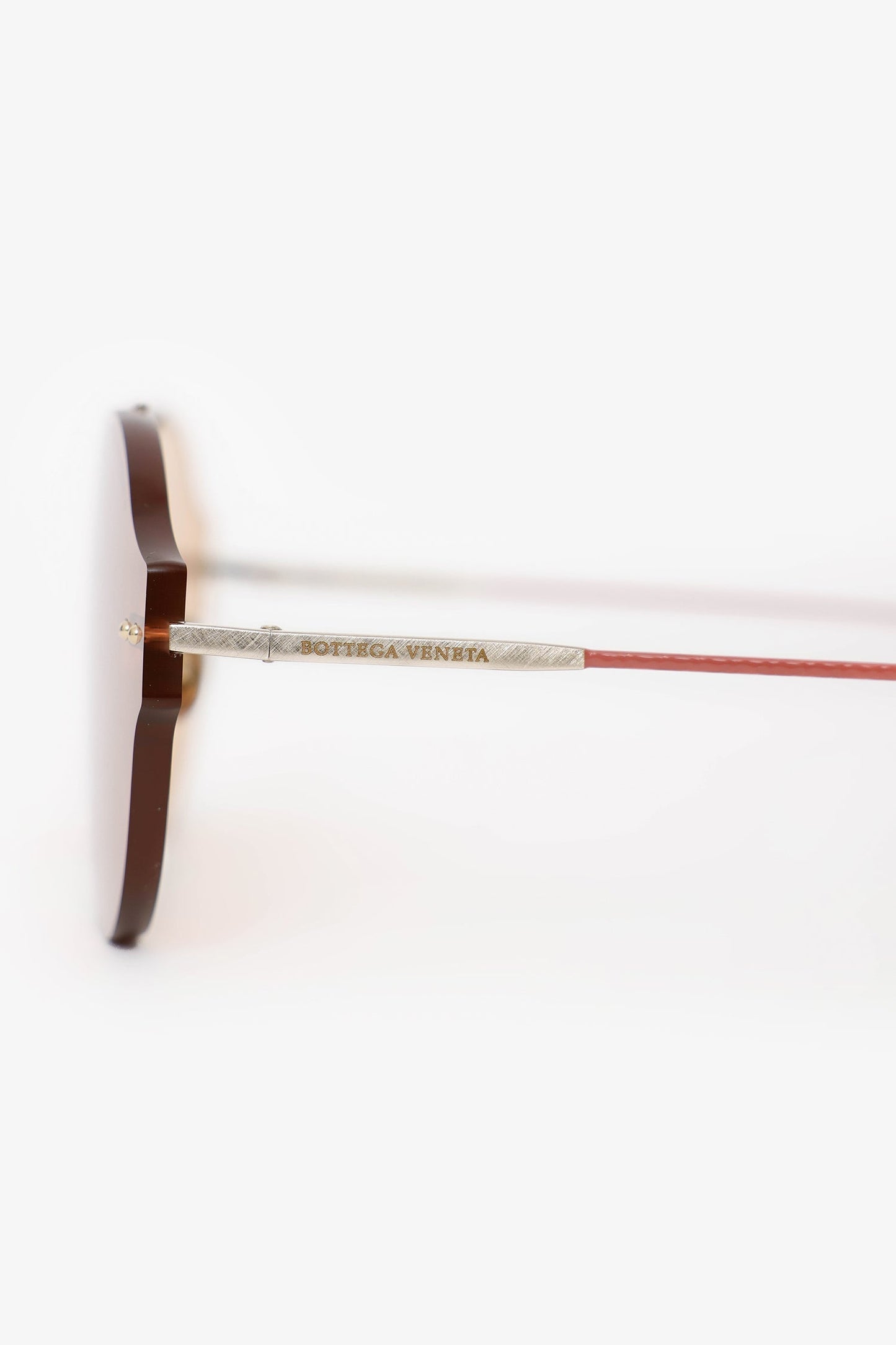 Bottega Veneta Pink Frame Round Sunglasses