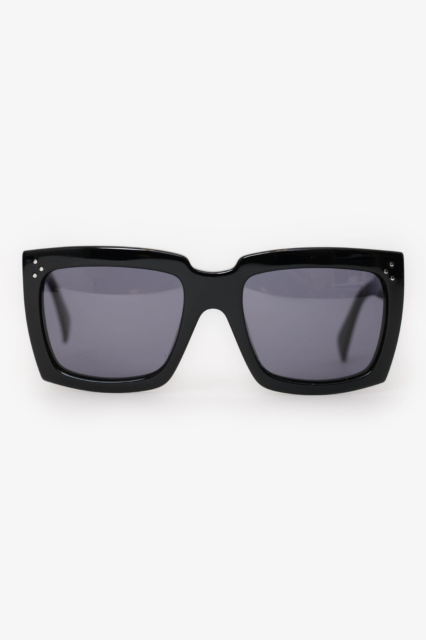 Celine Black Frame Logo Square Sunglasses