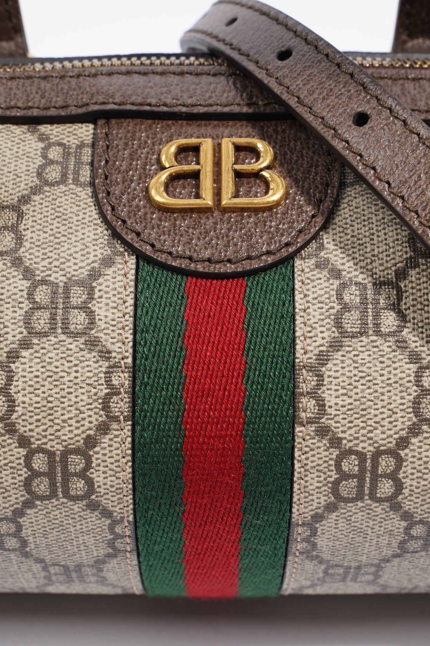 Gucci x Balenciaga Hacker Project Boston Bag Supreme Coated Canvas