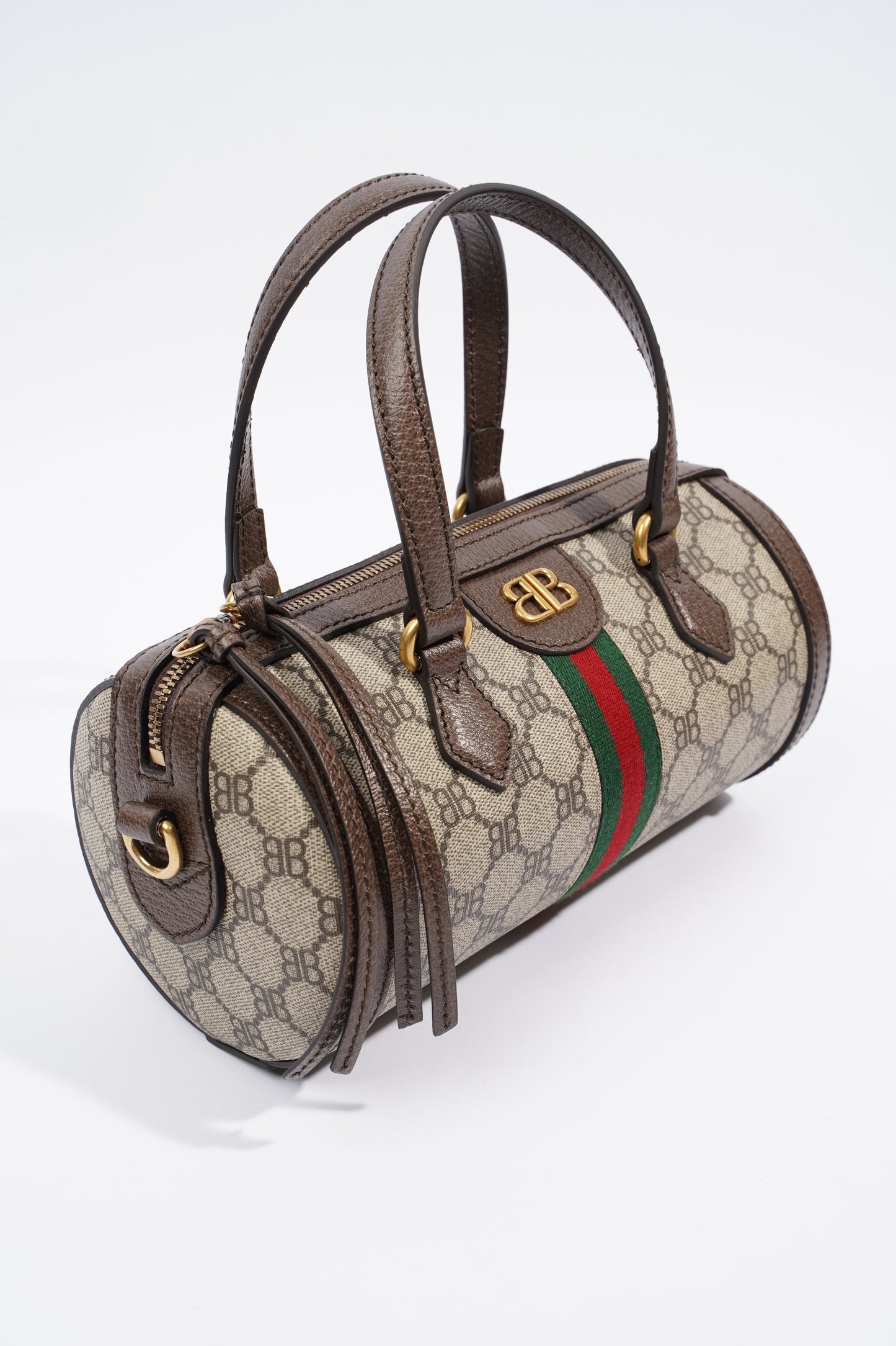 Gucci x Balenciaga Hacker Project Boston Bag Supreme Coated Canvas