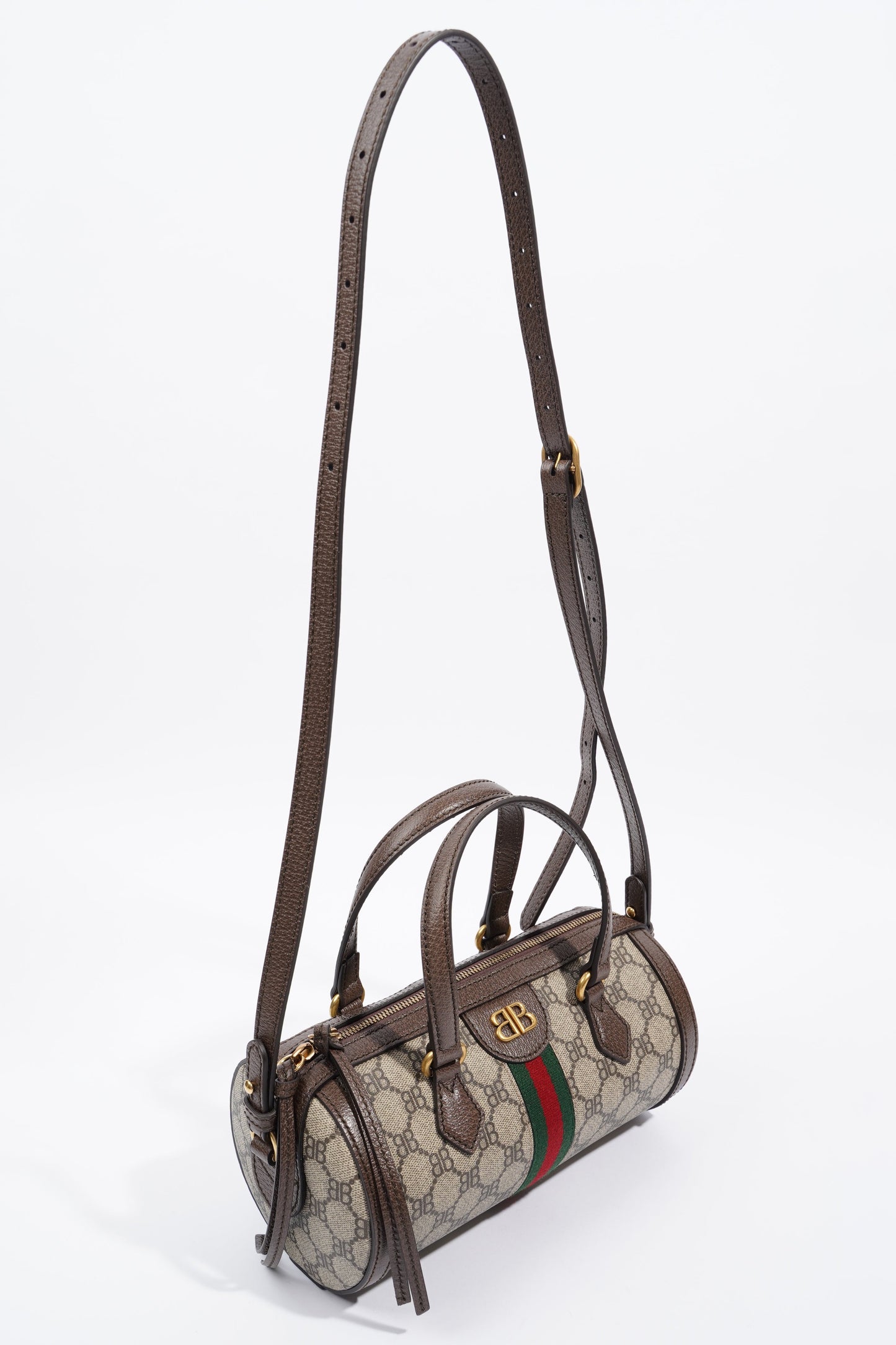 Gucci x Balenciaga Hacker Project Boston Bag Supreme Coated Canvas