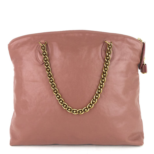 LOUIS VUITTON Cuir Boudoir Lockit Leather Chain Tote Bag