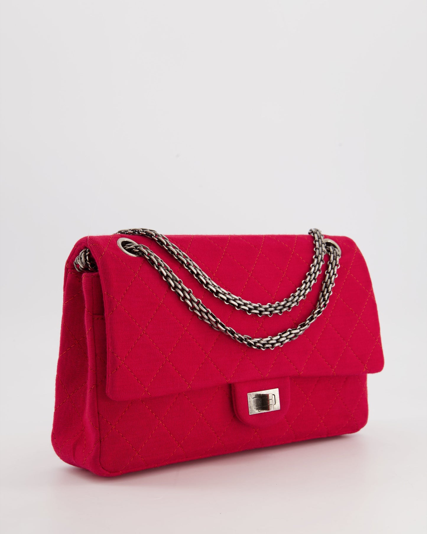 *FIRE PRICE* Chanel Red Medium Reissue 2.55 Double Flap Bag in Quilted Fabric with Ruthenium Hardware RRP - ¬£8,530