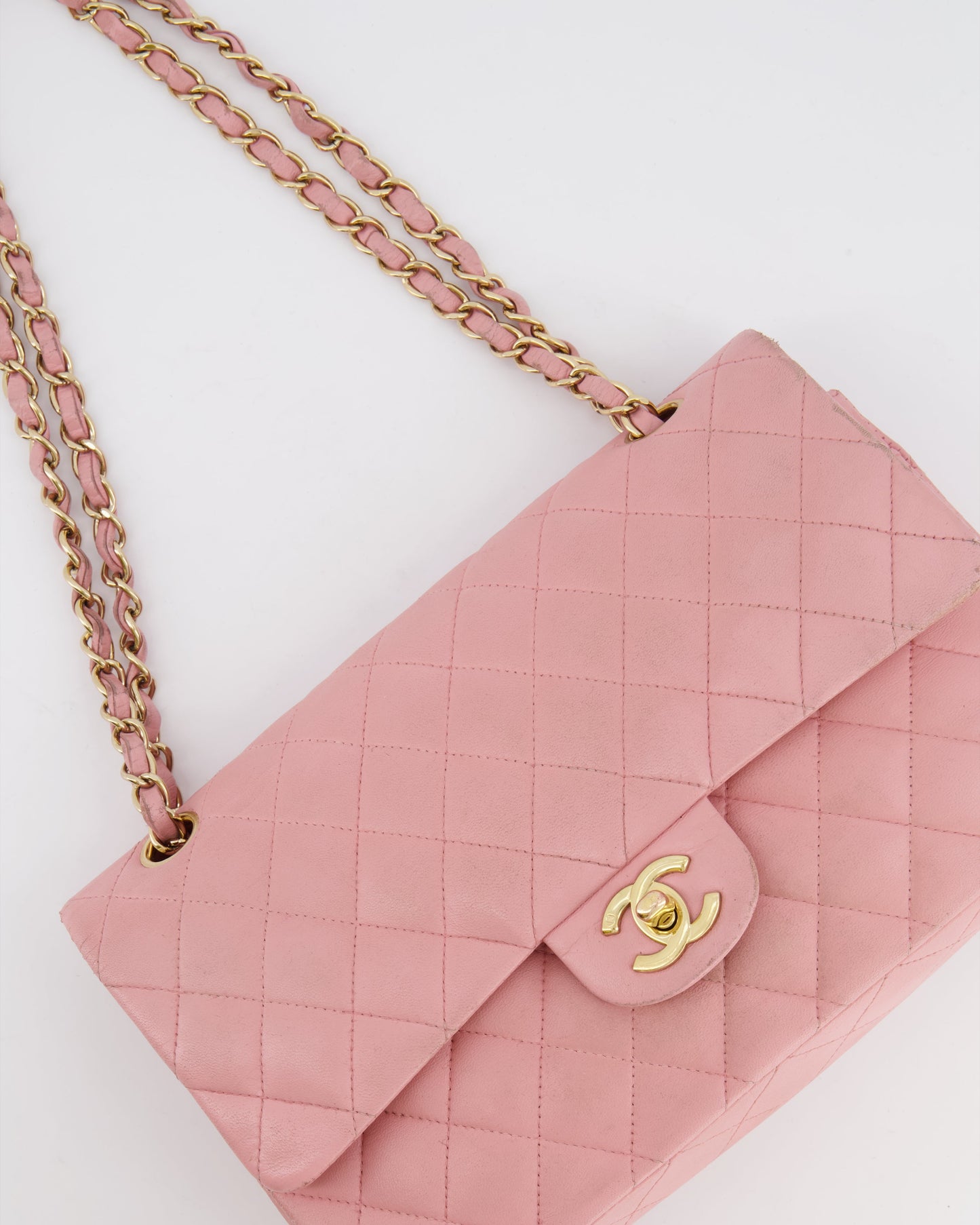 *FIRE PRICE* Chanel Bubblegum Pink   Classic Medium Double Flap Bag in Lambskin Leather with 24K Gold Hardware