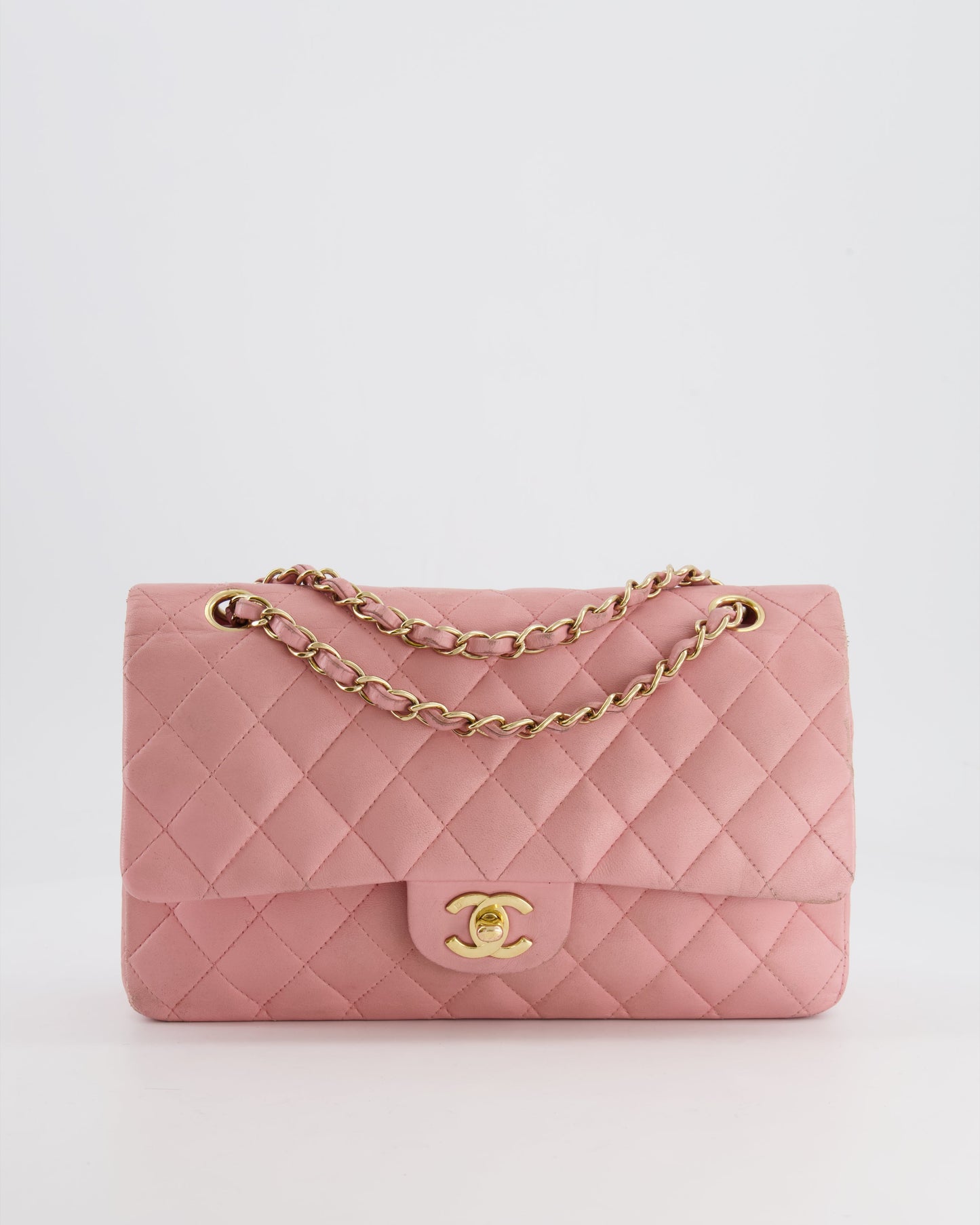 *FIRE PRICE* Chanel Bubblegum Pink   Classic Medium Double Flap Bag in Lambskin Leather with 24K Gold Hardware