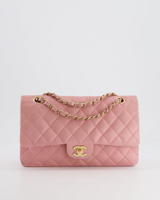 *FIRE PRICE* Chanel Bubblegum Pink   Classic Medium Double Flap Bag in Lambskin Leather with 24K Gold Hardware